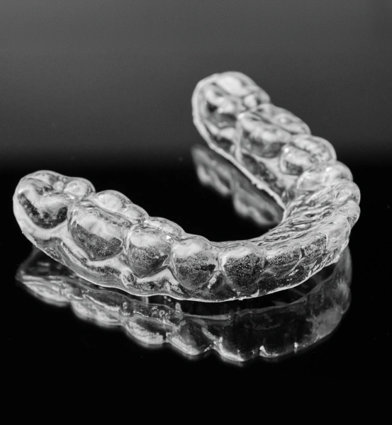 Clear custom night guard for teeth grinding protection