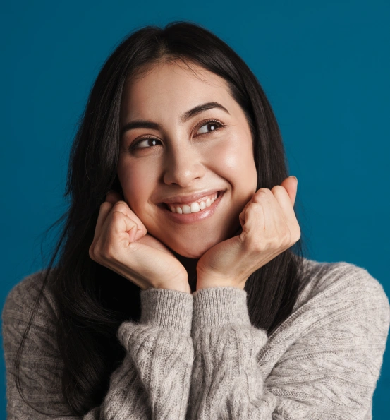 Smiling woman with healthy gums and teeth