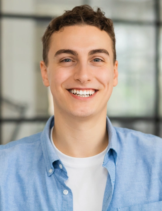 Smiling man with a healthy restored smile